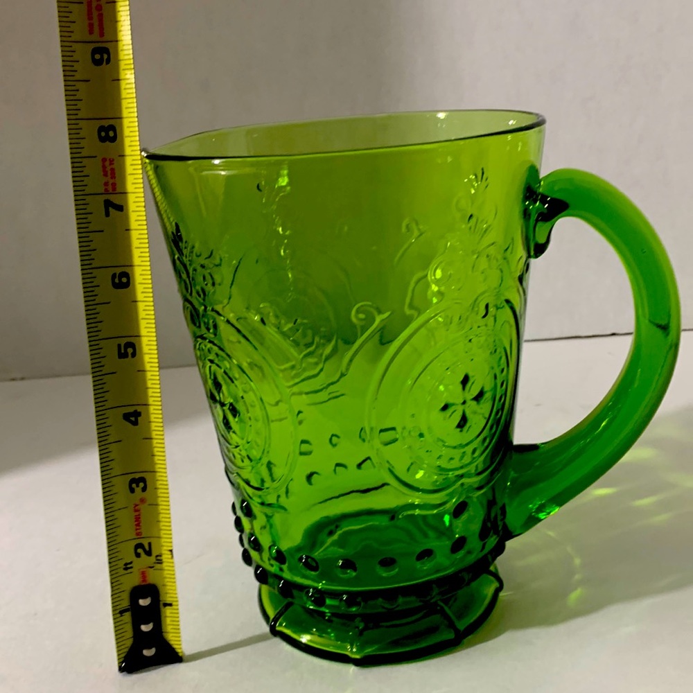 Green Avocado Glass Pitcher